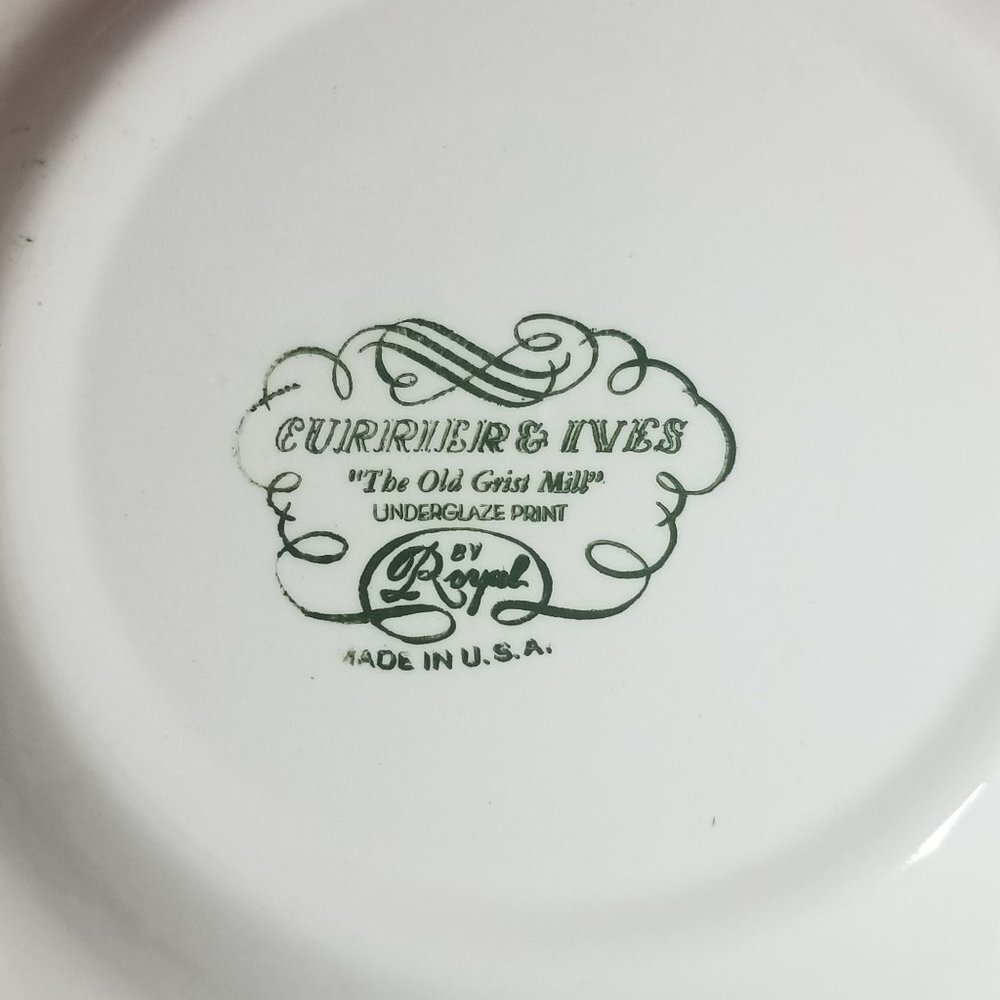 Currier & Ives Blue - Old Grist Mill - Dinner Plate - Picture 6 of 6